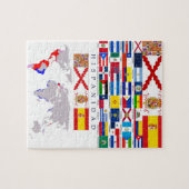HISPANIDAD orígen con mapa. Puzzle Legpuzzel (Horizontaal)