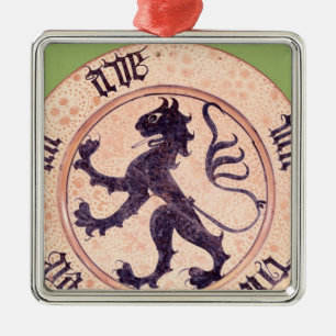 Hispano-Moreskgerecht, met tin-glazuur Metalen Ornament