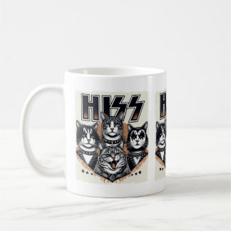 HISS Funny Cat Band Parodie Kattenliefhebbers en h Koffiemok