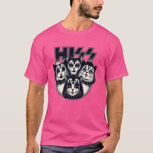 Hiss Funny Cats Kittens Rock Rockin T-shirt