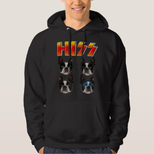 Hiss Funny Cute Boston Terrier Hondenliefhebber Hoodie