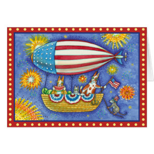 HISS N' FITZ CATS 4TH VAN JULY ZEPPELIN Funny Card