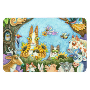 HISS N' FITZ CATS AND MENAGERIE OF FRIENDS, FUNNY MAGNEET