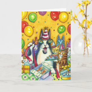HISS N' FITZ CATS, KITTENS, MICE, FUNNY BIRTHDAY KAART
