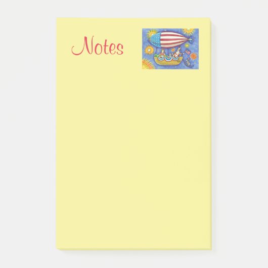 HISS N' FITZ CATS & MOUSE IN 4 JULI ZEPPELIN POST-IT® NOTES (Voorkant)