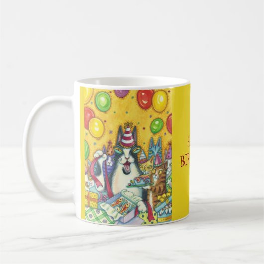 Hiss N' Fitz katten BIRTHDAY MOK *Pas Tekst aan (Links)