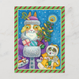 HISS N' FITZ KATTEN KERSTMIS WINKELEN, VEREN BOOM FEESTDAGENKAART