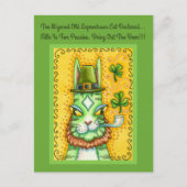 HISS N' FITZ LEPRECHAUN, ST. PADDY'S DAY FUNNY CAT FEESTDAGENKAART (Voorkant)