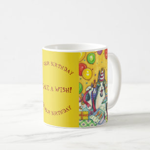 Hiss N'Fitz Cats BIRTHDAY MUG *Personnaliser Texte