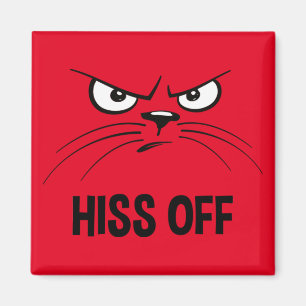 Hiss of Funny Angry Cat Magneet