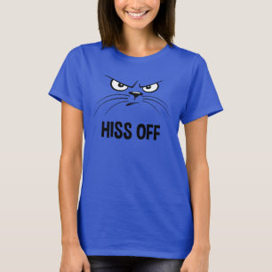 Hiss of Funny Angry Cat T-shirt