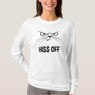 Hiss of Funny Angry Cat T-shirt