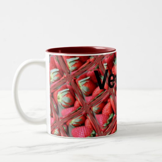 Hisse and strawberries vegan mug (Gauche)