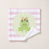 Histoire Conte de fées Prince Grenouille Rayures r (Gant de toilette)