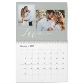 Histoire d'amour COULEUR MODIFIABLE Calendrier pho (Feb 2027)