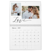 Histoire d'amour COULEUR MODIFIABLE Calendrier pho (Feb 2027)