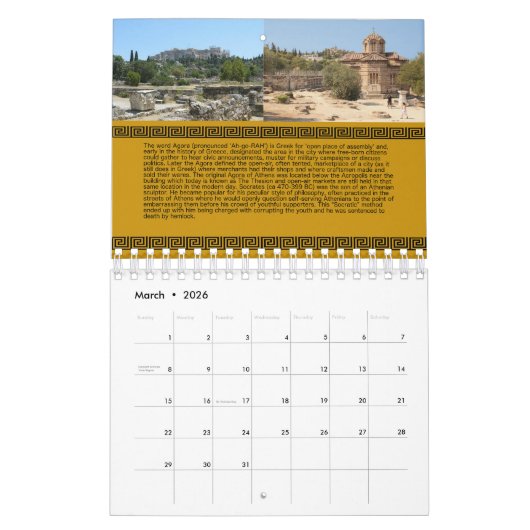 histoire de calendrier de la Grèce (Mar 2026)