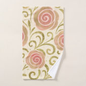 Histoire de conte de fées rose et or Roses de prin (Serviette à main)