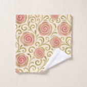 Histoire de conte de fées rose et or Roses de prin (Gant de toilette)