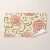 Histoire de conte de fées rose et or Roses de prin (Serviette à main)