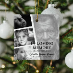 Histoire de la vie photo moderne mémorial collage<br><div class="desc">Une décoration de Noël qui vous permet de raconter l'histoire de votre être cher avec un collage photo sur une photo principale et un texte personnalisable.</div>