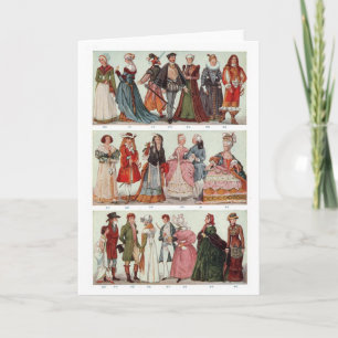 Histoire de mode vintage, carte de voeux