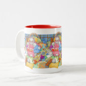 HISTOIRE DU LIT Mug rouge à deux tons (Devant gauche)