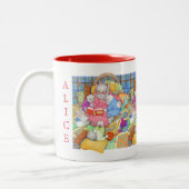 HISTOIRE DU LIT Mug rouge à deux tons (Gauche)