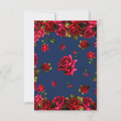 Histoire élégante de roses rouges numéro de table (Dos)