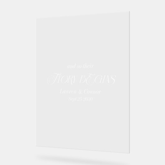 Histoire élégante moderne Commence Mariage Script  (Angle)