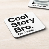 Histoire fraîche Bro. Dessous de verre de liège (Côté gauche)