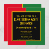 HISTOIRE NOIRE MOIS Fête BHM Invitation (Devant / Derrière)