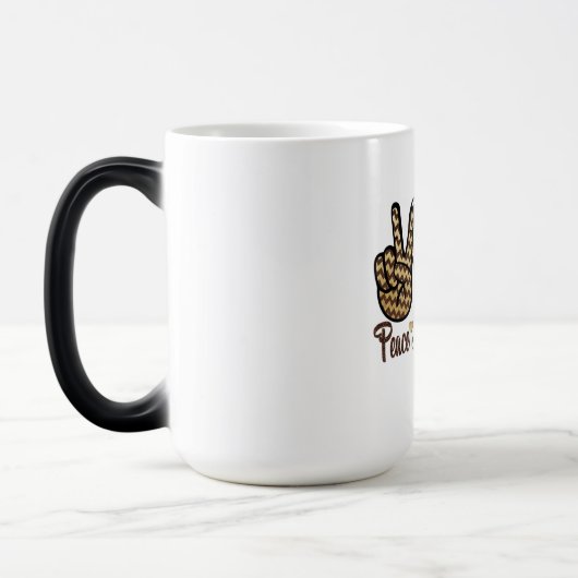 Histoire noire Paix Amour Melanin Morphing Mug (Gauche)