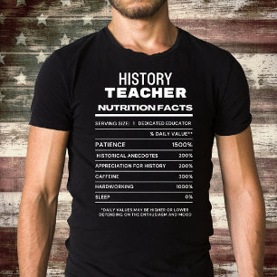 Histoire Professeur Nutrition Faits Drôle T-shirt