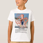 Histoires idiotes : T-shirt Octopus mangeant des h (Devant)