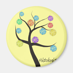 Histologist Tree Design Microscopic Cell Leaves Magneet