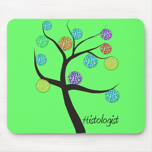Histologist Tree Design Microscopic Cell Leaves Muismat (Voorkant)
