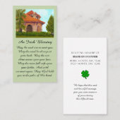 Historic 1904 World Fair Pavilion Irish Blessing Visitekaartje (Voorkant / Achterkant)