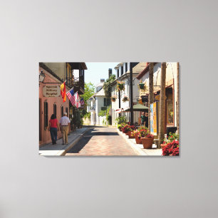 Historic Aviles Street Canvas Afdruk