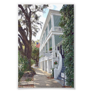 Historic Beaufort, South Carolina, Inn Foto Afdruk