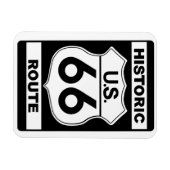 Historic Black Route 66 Premium Magnet Magneet (Horizontaal)