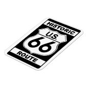 Historic Black Route 66 Premium Magnet Magneet (Linkerzijde)