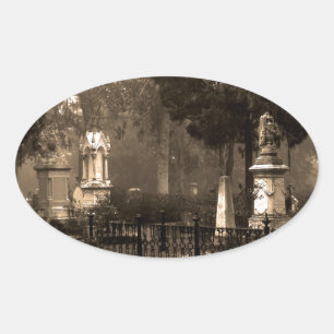 Historic Bonaventure Cemetery Ovale Sticker