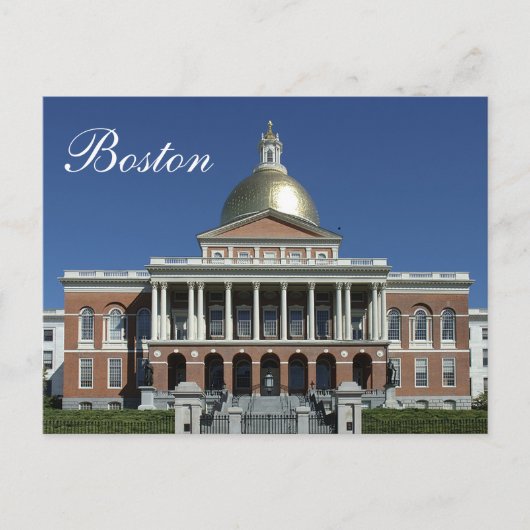 Historic Boston Massachusetts State House Briefkaa Briefkaart (Voorkant)