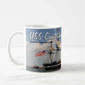 Historic Boston USS Constitution Coffee Mug Cup (Gauche)