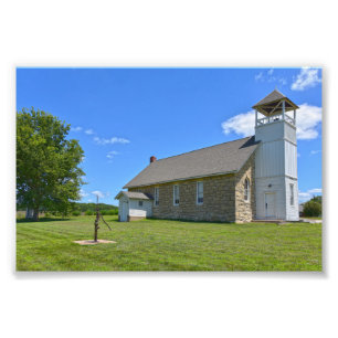 Historic Buck Creek School, Perry, Kansas Foto Afdruk