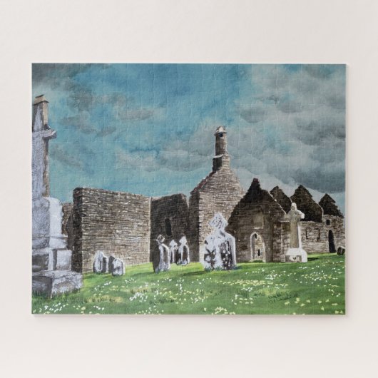 Historic Clonmacaai Celtic Cemetery Scene Legpuzzel (Horizontaal)