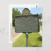 Historic District Marker Dade City Florida Briefkaart (Voorkant / Achterkant)
