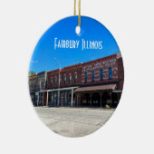 Historic Downtown Fairbury Illinois Keramisch Ornament (Rechts)