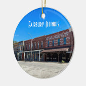 Historic Downtown Fairbury Illinois Keramisch Ornament (Links)